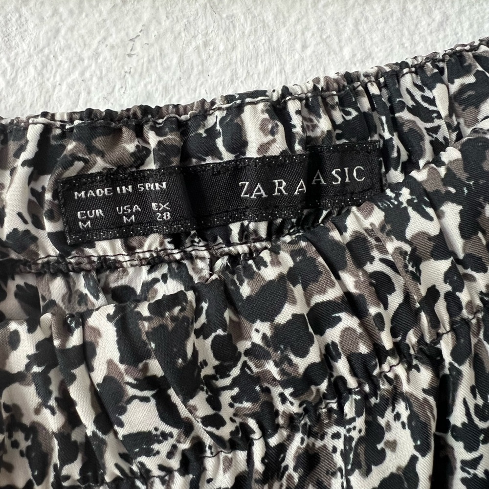 Zara Basic Animal Print Dot Jogger Pants - Picture 5 of 6